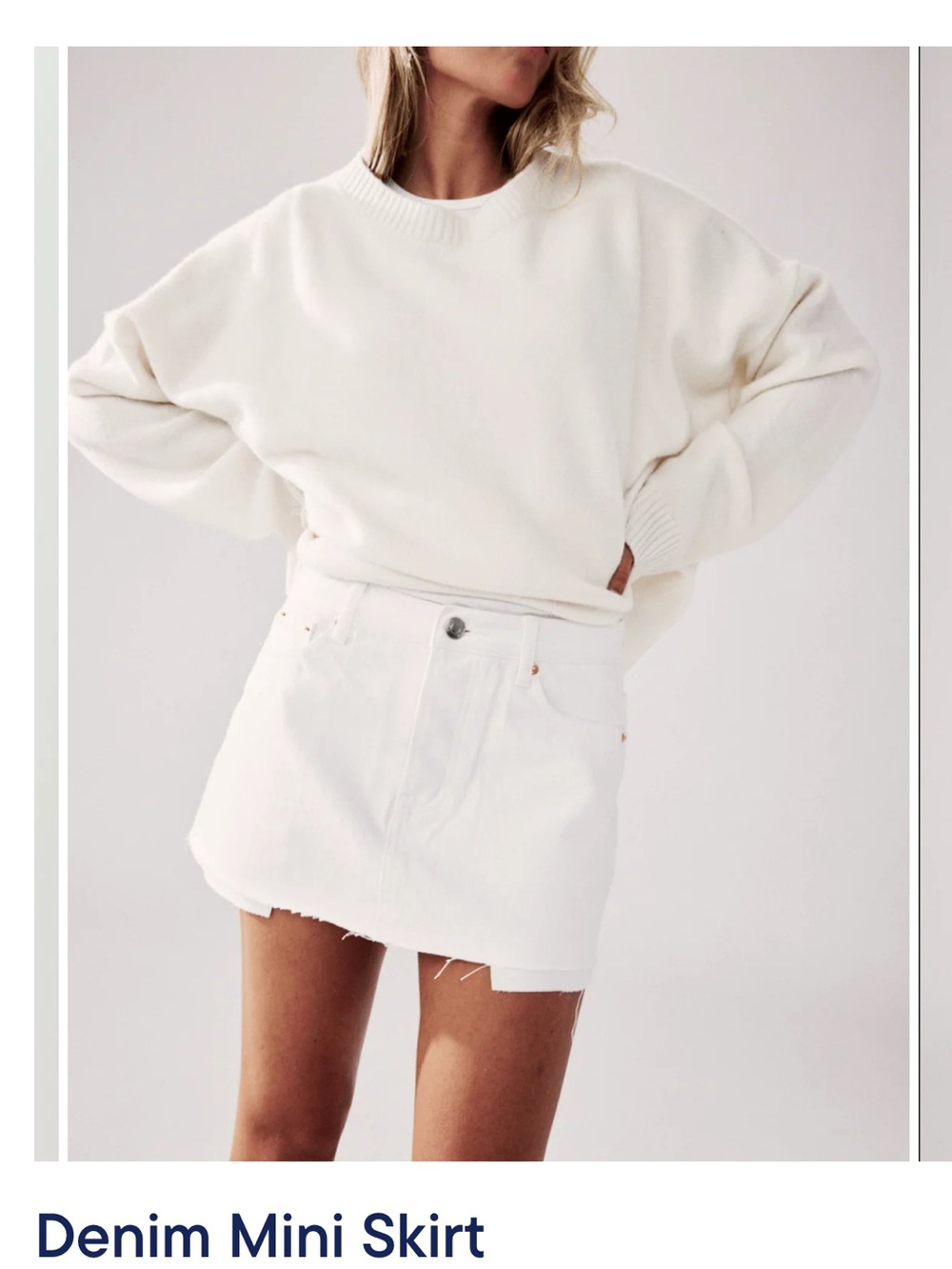 Parke White Denim Mini Skirt